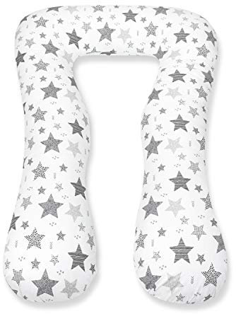 Amilian Stillkissen Seitenschläferkissen Kissen Schwangerschaft Schwangerschaftskissen Pregnancy Pillow Lagerungskissen Stillkissen XXL Body Pillow