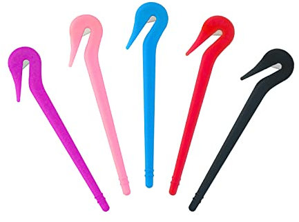 KINBOM 5pcs Hairband Removal Tool, Plastic Hair Tie Cutter Elastic Hairband Cutter Ponytail Remover Tool Hair Tie Remover Pony Pick for All Hair Type (Multi-Color)