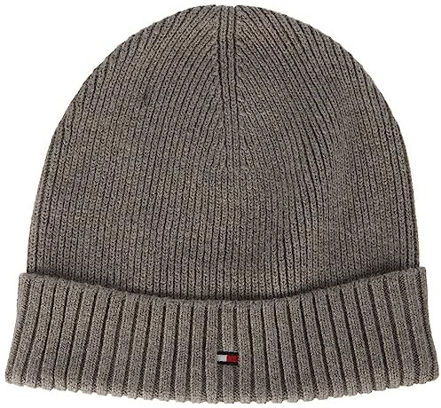 Tommy Hilfiger Herren Essential Beanie & Gloves GP AM0AM10490 Geschenkpackungen, Grau (Mid Grey Heather), OS