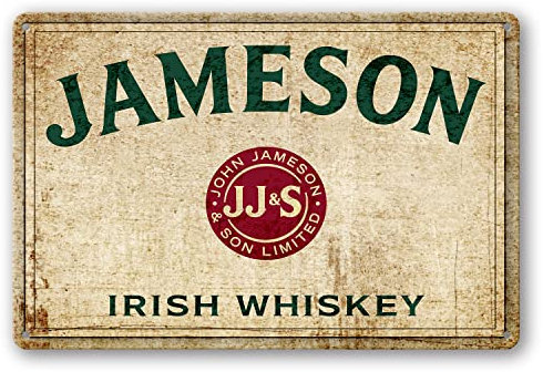 Ykhijet Retro Vintage Funny 8x12 Whiskey Metal Aluminum Sign Garage Kitchen Decor Bar Pub Club Cafe Home Restaurant Wall Decor Art Sign Post Gifts for Man