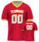 Yolovi Personalisiertes American Football Trikot Print/Embroidery mit Namen Nummer Blank Practice Jersey Shirts Hip Hop Party Trikot für Herren Damen Kinder Rot Gelb