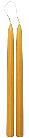 ATMOSPHERA CREATEUR D'INTERIEUR - Set aus 2 Stabkerzen 'Hugo' - Senfgelb - 70g - Minimalistisch - Unparfümiert