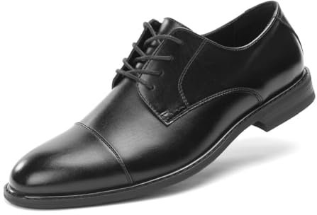 Cusolemore Männer Business Halbschuhe Anzugschuhe Herren Oxford, Wingtip Prinz Herren Schnürschuhe, TPR-Sohle Black 40