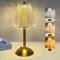 Starnearby Tischlampe Kabellos, Tischlampe Vintage, LED Akku Tischleuchte, 3 Farben Dimmbare Touch Control Nachttischlampe, Goldene kleine Tischlampe für Restaurant, Schlafzimmer, Büro (Gold A)