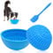 Silicone Dog Lick Bowl Pet Fun Slow Feeder Bowl Non-Slip Interactive Dog Feeder, Anti-Choking Slow Eating Be Healthier,Blue