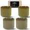 Erkundpresso. Lot de 4 tasses à café à double paroi 180 ml sans manche en céramique de haute qualité 100 % fabriqué à la main