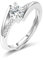 ALEXCRAFT Glitzer Ring Silber 925 Damen mit Stein Verstellbar Schmuck Ring für Frauen Freundin Mama Engagement Promise