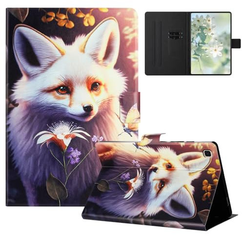 Mldjomid Funda Tableta para Samsung Galaxy Tab A7 Lite 8.7 Pulgadas (SM-T220/ T225) 2021 PU Flip Protectora Carcasa con Función de Soporte para Samsung Galaxy Tab A7 Lite 8.7 Cover, Zorro Colorido