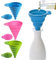 3 Pcs Collapsible Funnel Silicone Kitchen Funnels Rainbow Colors Small Funnels for Filling Bottles or Containers Family Essential for Beer Jam Oil Food
