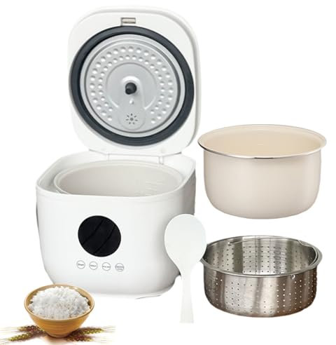 Cuiseur à Riz à Faible Teneur en Sucre, Cuiseur à Riz Portable De 3 L avec 5 Modes De Cuisson, Prise De Rendez-Vous Intelligente 24 H/24, Conservation De La Chaleur, Intérieur en Céramique émaillée