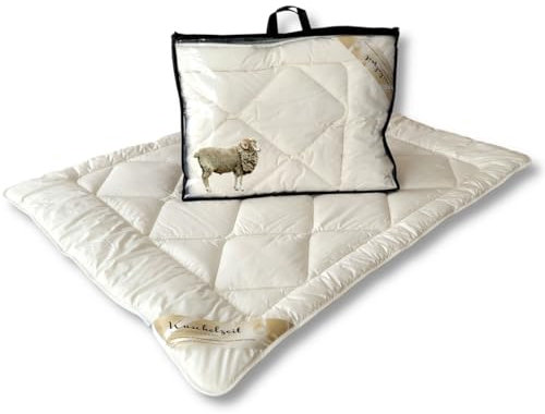 Meivita Merino Schafschurwolle Kinder Winterdecke in 100x135 cm Schurwoll Kinderdecke