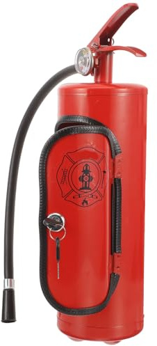 GLEAVI Fire Extinguisher Wine Bottle Holder Countertop Storage and Wine Packaging, Red Iron and Plastic Creative Wine Holder for Travel and Gift Giving