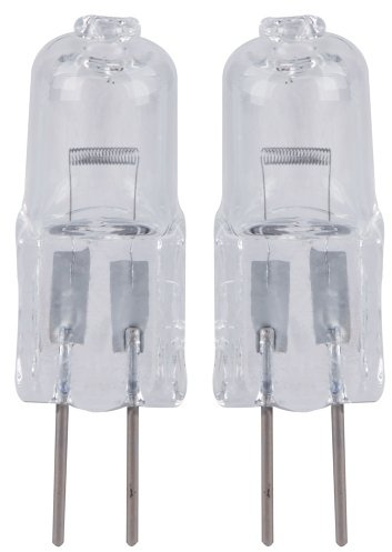 2 Pack Eveready G4 20W 12V Halogen Capsule Light Bulbs, Dimmable Lamps, 240 Lumen, 3 Years Life, Clear Finish