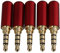 BQLZR 5pcs 3.5mm 0.3cm St¨¦r¨¦o 4 p?Les Or Branchez Un/V Connecteur Cuivre Mini Jack