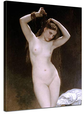 Bilderdepot24 Bild auf Leinwand | William Adolphe Bouguereau - Badende in 50x70 cm als Wandbild | Wand-deko Dekoration Wohnung alte Meister | NEU-180229-50x70-badende