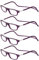 TBOC Lunettes de Lecture – [Pack 4 Unités] Monture Violet Foncé +1.00 Dioptrie Femme Homme Aimant Fermeture Pliable Régable Magnetique