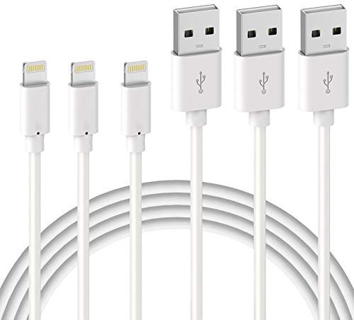 Quntis Cavo iPhone Certificato MFi 3Pezzi 1M, Cavo Lightning a USB Compatibile con iPhone 14 13 12 SE 2020/11/11 Pro/11 PRO Max/X/XS/XS Max/XR/8/8 Plus/7/7 Plus/6s/6s Plus/6/6P/5c/5s/5, iPad Airpods