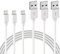 Quntis 3 Pack 1m iPhone Ladekabel MFi Zertifiziert, USB a auf Lightning Kabel, iPhone Kabel kompatibel mit iPhone 14 13 12 11 SE 2020 XS Max XR Pro X 8, 7, 6 Plus 5s iPad Airpods -Weiß