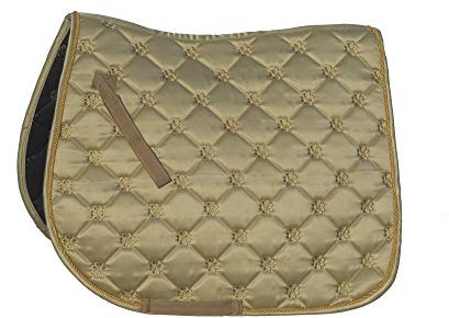 Rhinegold 415-P-GOLD Lucky Clover Satinschabracke, Gold, Pony