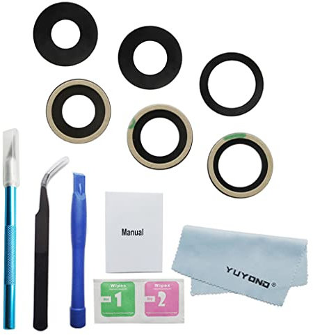 YUYOND 3pcs OEM Original Back Rear Camera Glass Lens Replacement for iPhone 12 Pro Max 6.7 Inch Adhesive Preinstalled with Installation Manual and Repair Tools Kit (for 12 Pro Max)