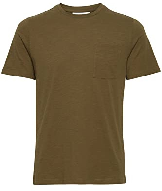 CASUAL FRIDAY CFThor Herren T-Shirt Kurzarm Shirt Basic T-Shirt mit Brusttasche Rundhals-Ausschnitt hochwertige Baumwoll-Qualität, Größe:XL, Farbe:Dark Olive (190516)