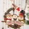 Weihnachtskranz Türkranz Außen Deko, Hängende Girlande Weihnachtsmann Schneemann Adventskranz, Weihnachten Rattan Kranz Dekokranz Weihnachtsdekoration Fenster Dekoration Für Wohnzimmer Kinderzimmer