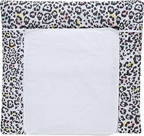 Schardt - Wickelauflage Leo Multi 80x75cm - Wickelunterlage mit Abnehmbaren Frotteebezug und weicher Polsterung - leichte Reinigung - 100% Baumwolle