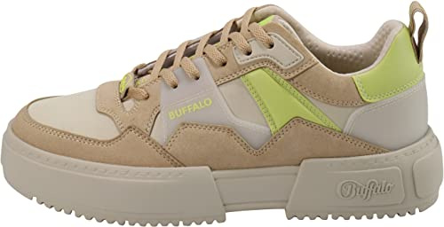 Buffalo RSE V2 - Sneaker Low - Vegan Nubuck - Beige/Lime Kunstleder 38 EU