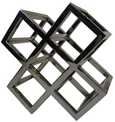 YANYUESHOP Dekoration Büro Arbeitszimmer Wohnzimmer Schlafzimmer Geschenk Weinschrank Edelstahl Schwarz 20X20cm