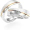 Kolibri Rings Eheringe Silber 925 Vergoldet 5 Zirkonia Steine Set - Gratis Gravur und Etui