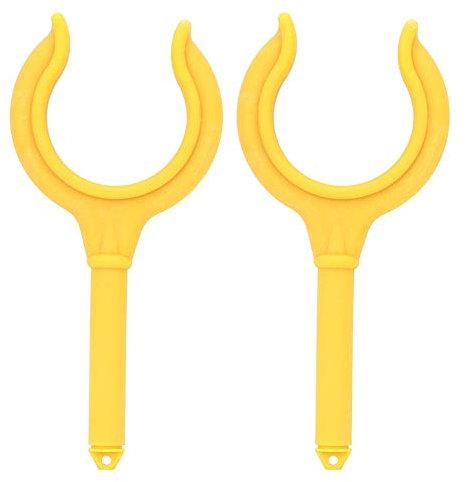 Mokernali Ruderschloss, Ruder Schloss für Boote, 2 Stück Angelrutenhalter, 7×14.5cm, Rudergabel Paddelhalter Paddelhalterung Ruderdolle Universal Halter, für Kajak,Marine-Beiboot, Rettungsboot((Gelb)