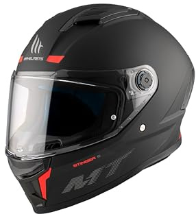 MT Helmets MT Helm Stinger Solid Matt schwarz Größe S | | Helmen | Quick Release ratelsluiting | Kunststoff | geeignet für Mofa, Moped, Motorrad, Roller