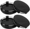 JNNJ 4 Pezzi Coprimozzi Universali, Coprimozzo Centro Ruota Pneumatici Auto, ABS Auto Ruote Centro Cerchi Tappi Mozzo, Cerchi Mozzi Ruota Tappi Centro Ruota, Accessori per Auto Tuning(Nero)
