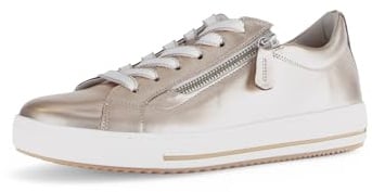 Gabor Damen Low-Top Sneaker, Frauen Halbschuhe,Wechselfußbett,Moderate Mehrweite (G),Turnschuhe,Laufschuhe,schnürschuhe,Puder,37.5 EU / 4.5 UK