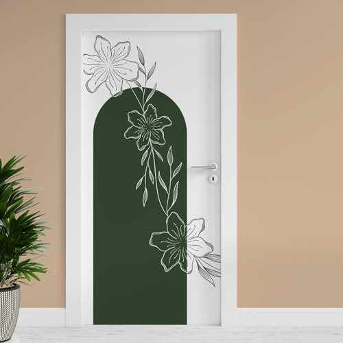 Finest Folia Türfolie 90x200 cm Türtapete Türposter Folie für Tür Wohnzimmer Kinderzimmer Küche Türaufkleber Bad Aufkleber selbstklebend TF02 (18 Grüner Bogen)