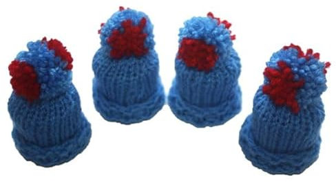 Tischdekoration - 4 Eierwärmer - Mützen Farbe - Nr. W 22