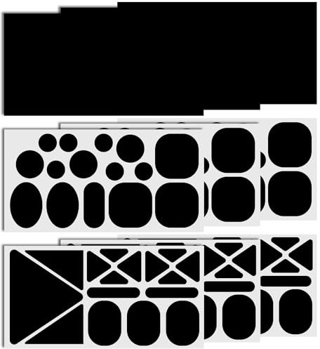 9 Blatt Flicken für Daunenjacken, 3 Stile Selbstklebende Nylon Reparaturflicken Waschbare Stoffreparaturbänder für Jacken Mäntel Schlafsäcke Zelte (Schwarz)