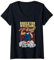 Damen Team Dagestan Ringen Trikot. Makhachkala Fight Club Kämpfer T-Shirt mit V-Ausschnitt