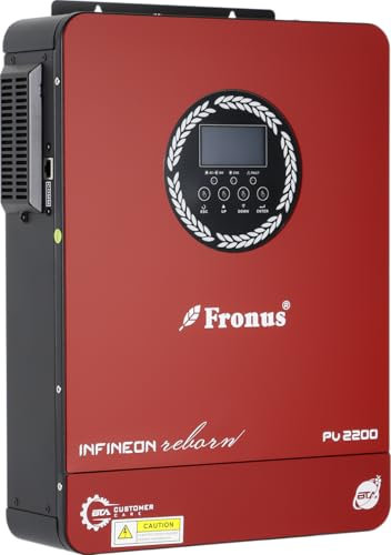 1.8KW Hybrid Wechselrichter 12V DC zu 230V AC Pure Sine Wave Inverter mit 80A MPPT Solarregler Max PV-Eingang 450V, Off-Grid Inversor Support Lifepo4