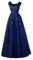 OULIWANGLUO Damen Einfarbige Tüll Lange Abendkleid Slim Elegant Hochzeit Cocktailkleid Hochzeitsgäste Partykleid Maxi Kleider (Purpurblau,3XL)