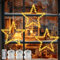 Wodasi Weihnachtsdeko Fenster Weihnachtssternlichter, 3 Stück 40 LED Weihnachtsbeleuchtung, Weihnachtsstern Beleuchtet mit Timer und 8 Modi, Leuchtstern Weihnachten für Halloween, Fenster, Party Deko