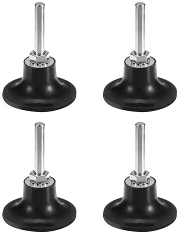 sourcing map 4Pcs 2 Disc Pad Holder Quick Change Discs 1/4 Shank Holder Mandrel for Die Grinder Sanding and Conditioning Discs, Black