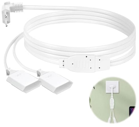 Cavo di prolunga per spina europea, 2 in 1, spina di tipo C, spina europea su doppia presa di tipo C, cavo di alimentazione da 1,5 m, prolunga per TV computer monitor