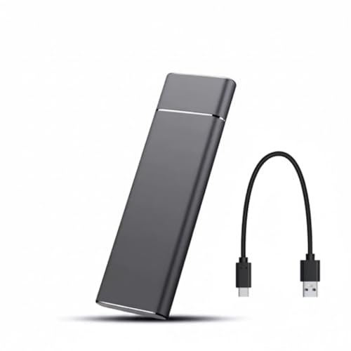 Générique 2TB Portable SSD Type-C USB 3.1 SSD Disque Dur Externe SSD M.2 pour Ordinateur Portable/Bureau/téléphone/Mac Disque mémoire Flash - Noir