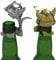 Winkee - Wikinger Bierflaschenverschluss Helm 4er Set I Flaschenverschlüsse I Lustige Helm-Flaschendeckel für Bierflaschen I Strand Gadget