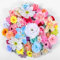 Sliverdew 50 PCS Artificial Flowers Heads, Fake Daisy Heads, Bulk Silk Faux Rose, Mix Silk Flowers Dahlia Roses, DIY Fake Mini Flower (Multicolor)