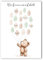 Babyparty Gästebild Fingerabdrücke | Junge Mädchen | Alternatives Gästebuch Poster | Gastgeschenk Baby Shower | Geburt (Bär)