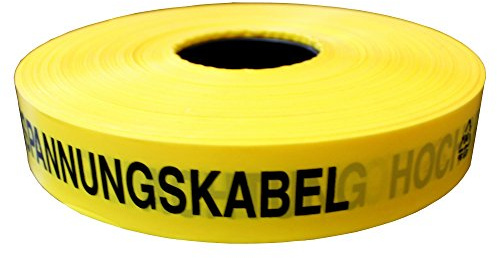 Trassenwarnband 'Achtung Hochspannungskabel' / Rolle 40 mm x 250 m