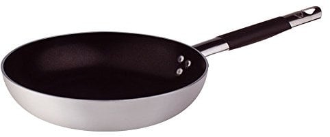 Pentole Agnelli ALSC111BBSC20 Linea Cool Alluminium Platinum Padella Svasata Bassa da 3 mm con 1 Manico, 20 cm