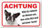 AdriLeo Schild - Vorsicht schwarz-weiße Französische Bulldogge - Der Nächste - (20x30cm) / Achtung Hund Wachhund robust langlebig UV-beständig wetterfestes Warnschild